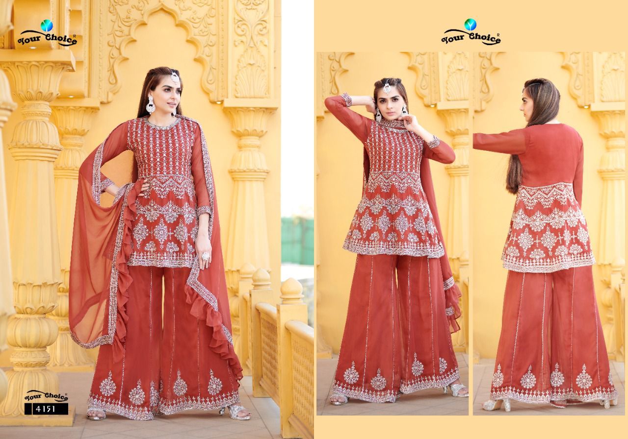 Orange Gap Georgette Eid Special Salwar Suits Collection