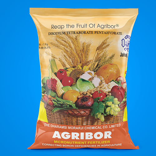 Agribor Fertilizer Packaging Pouch - PET Multi Layer Laminated, Glossy Printed Rotogravure, Heat Sealed Closure , Customized Design Available