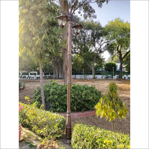 Street Pole - Mild Steel, Height 3-7 Meters, Cool White Lighting | Dual-Arm Design, AC Power Supply, Ideal for Street and Park Illumination