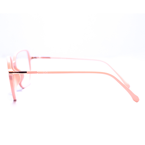 Glass Round Square Pink Frame