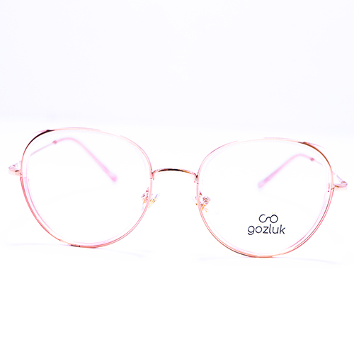 Glass Round Circle Pink Frame