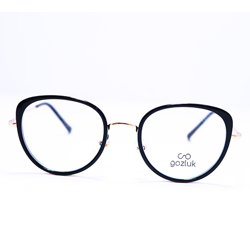 Glass Round Circle Navy Blue Frame