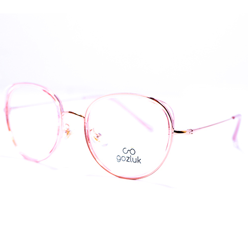 Glass Round Circle Pink Frame