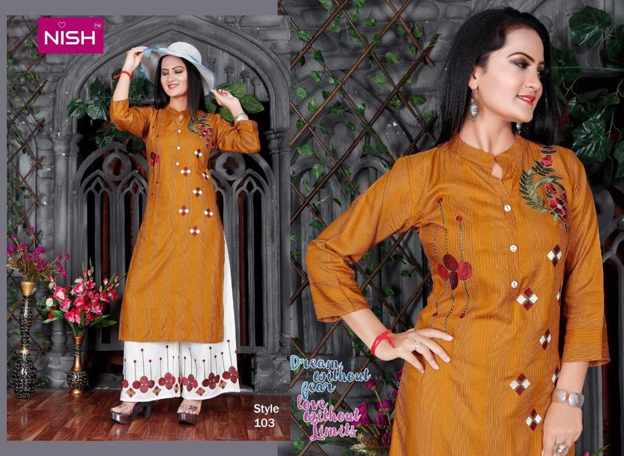 Brinda Heavy Rayon Ladies Kurti Catalogue Set
