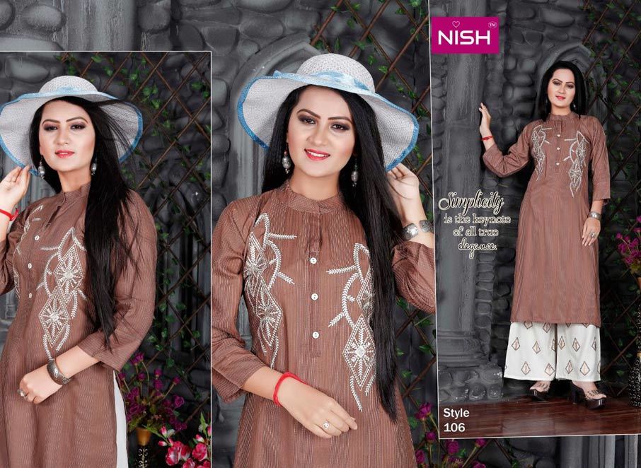 Brinda Heavy Rayon Ladies Kurti Catalogue Set