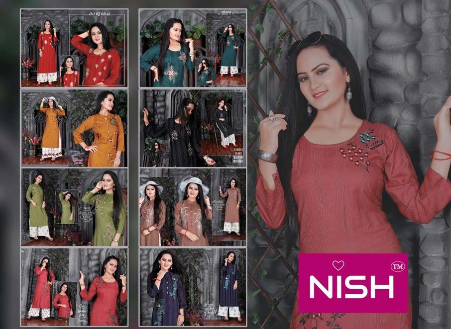 Brinda Heavy Rayon Ladies Kurti Catalogue Set