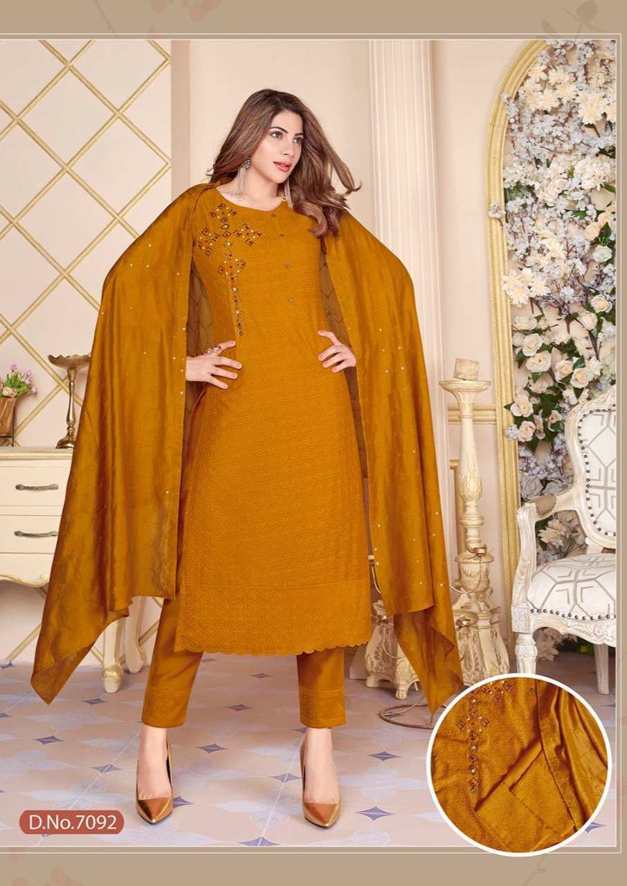 Brinda Heavy Rayon Ladies Kurti Catalogue Set