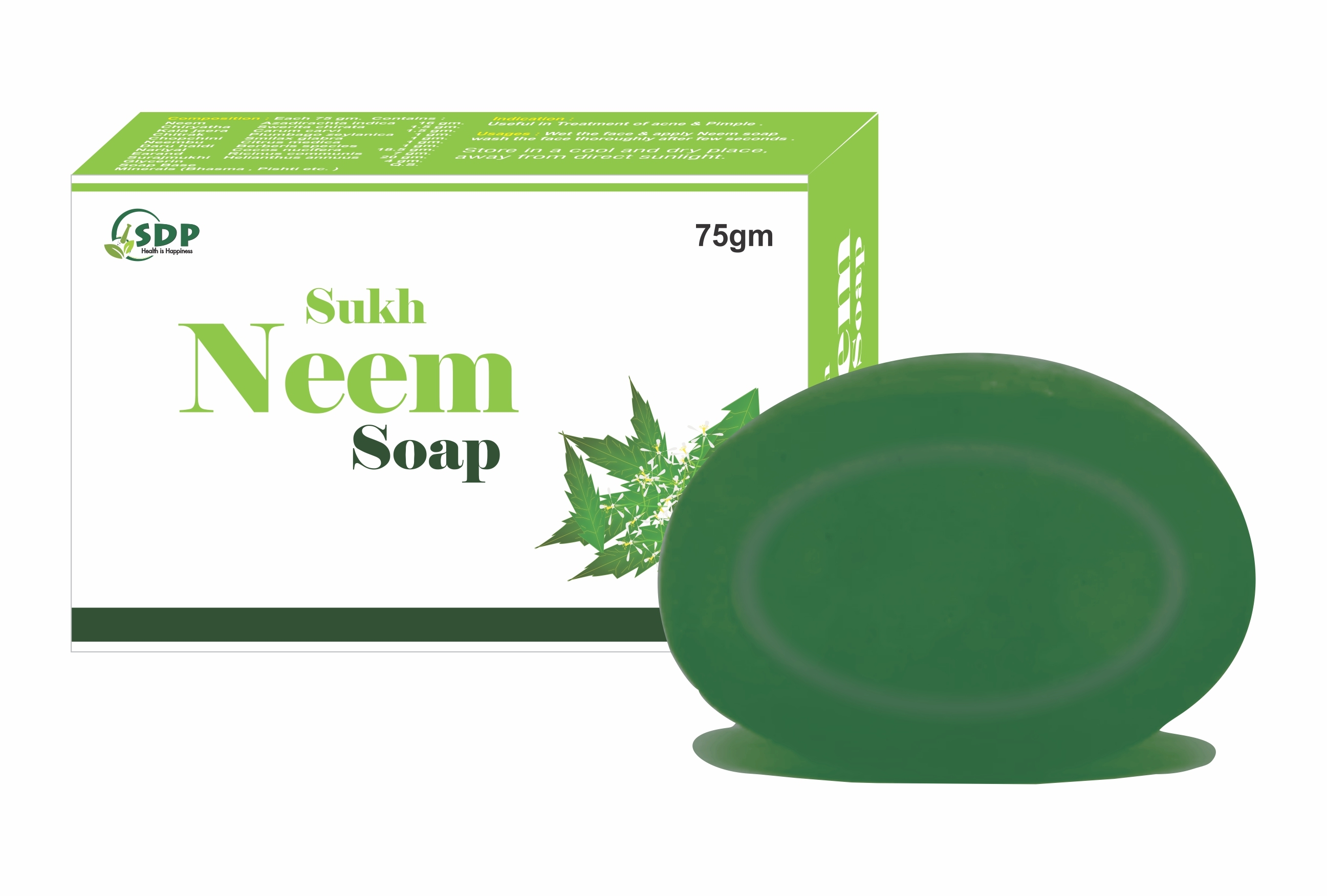 Sukh Aloevera Soap - Color: Green