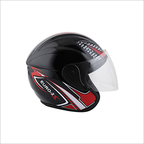 Open Face Motorcycle Helmet - Color: Black