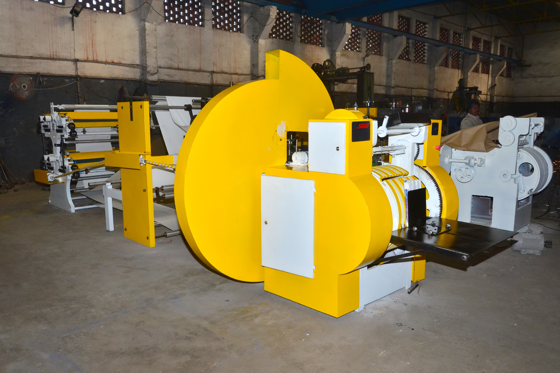 Semi Automatic Food Paper Bag Making Machine With Four Color Printing
