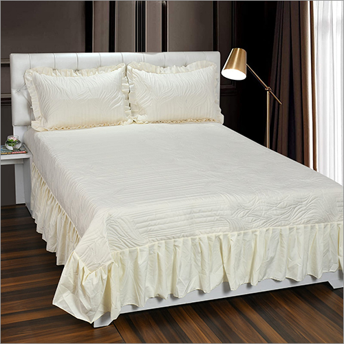 Grey Frilled Bed Sheet