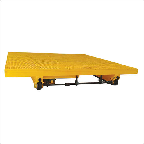 Industrial Transfer Trolley - Iron Material, Electric Power Source, Yellow Color | New Industrial Equipment for Efficient Material Handling