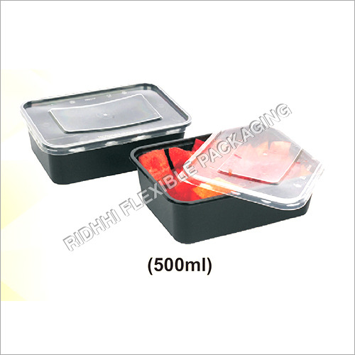 500Ml Rectangle Container - Color: Black