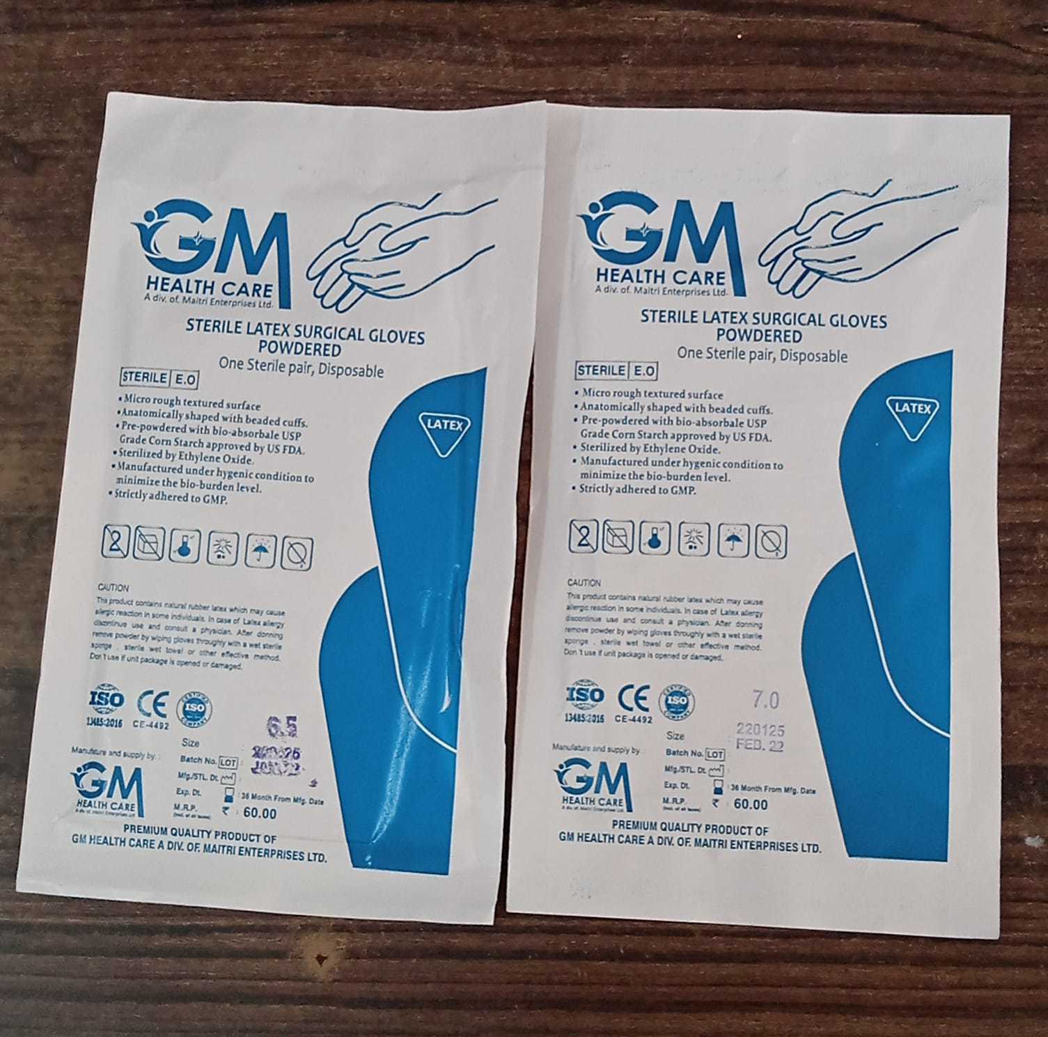 Gm Latex Surgical Sterile Powder Free Gloves - Latex Material, 9 Inch Cuff, White Color | Anatomical Fit, Soft Rubber For Enhanced Sensitivity And Comfort