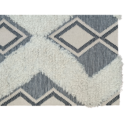 Washable Handwoven Diamonds Cut Carpet
