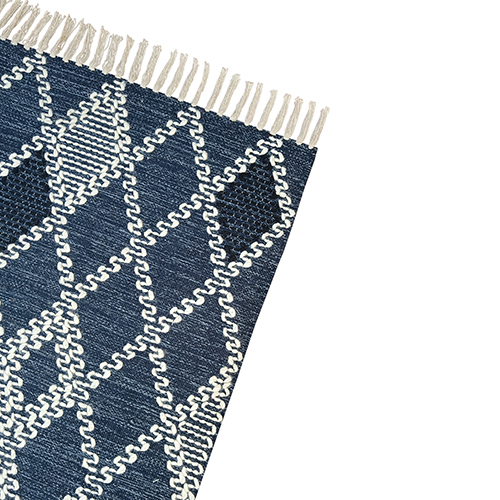 Washable Handwoven Multi Diamonds Carpet