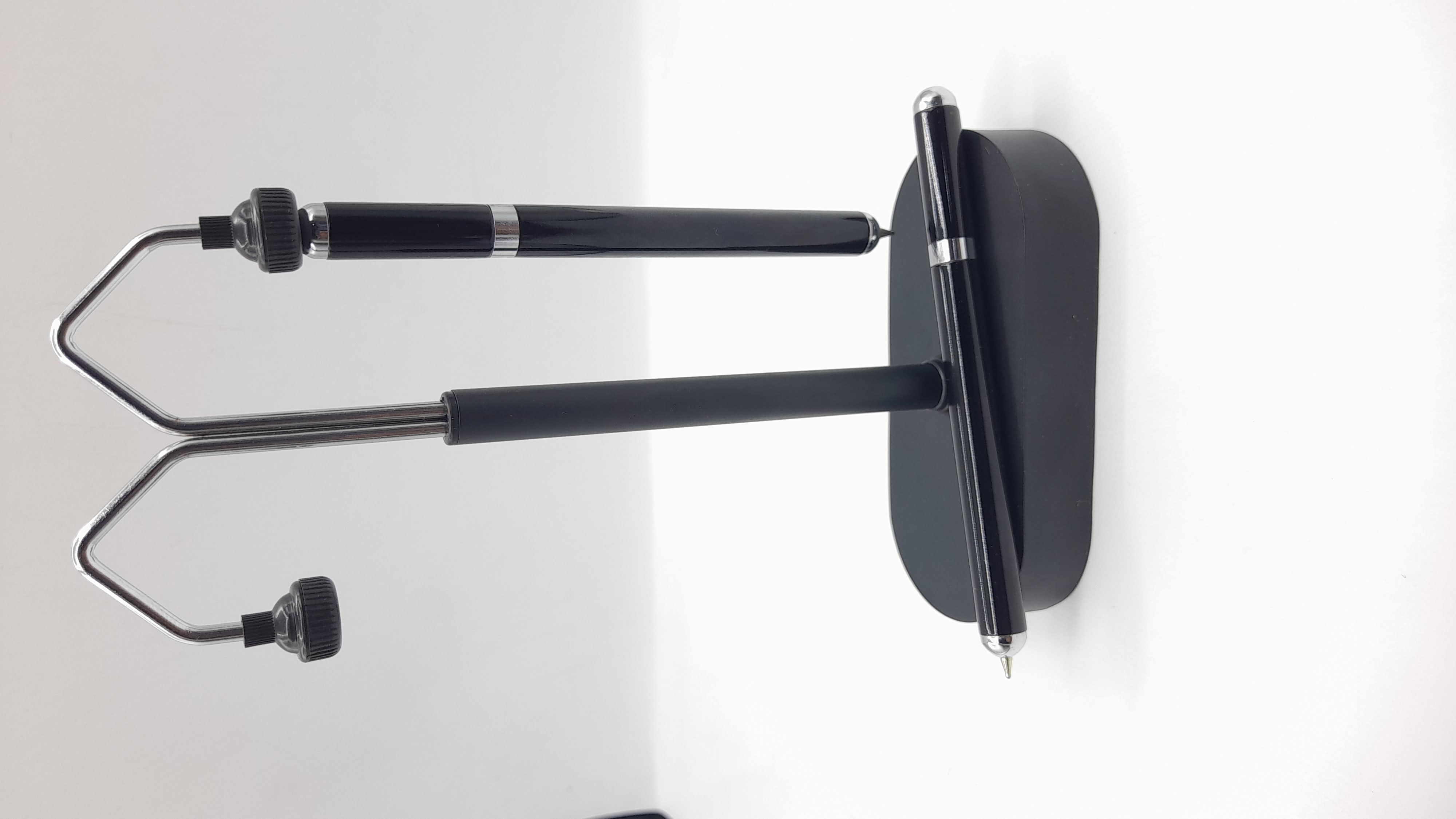 Magnetic Pen Holder - Nickel Material, 18.5x10.5x5 Cm Size, Black/grey/blue Colors | Unique Balancing Design, Multiple Options, Personalized Branding Space