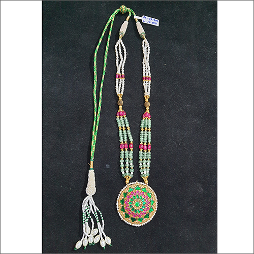 Ladies Gold Bead Pendant Necklace