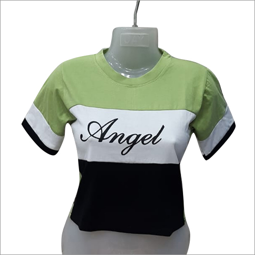 Ladies Half Sleeve Printed T Shirt - Cotton Blend, Size S/M/L | Multicolor, Short Sleeves, Stylish Printed Pattern for Trendy Females