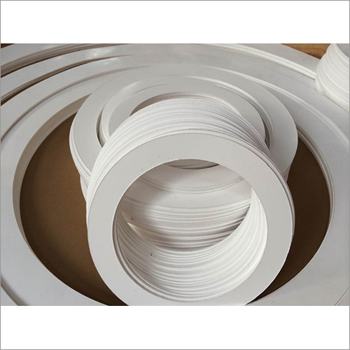 PTFE Gasket - Material: PTFE, Thickness: 1-10mm, ID: 10-100mm, OD: 20-200mm, Color: White | Temperature Range: -200°C to +260°C, Usage: Sealing in Chemical and Food Industries