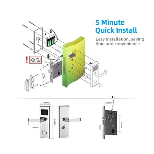 Hotel Door Lock - Stainless Steel | Durable And Secure Door Locking Solution