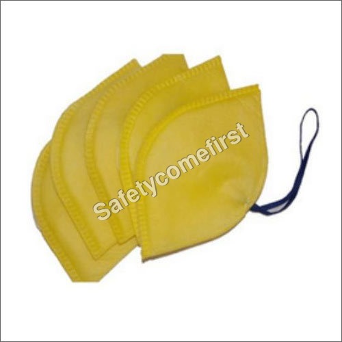 Safety Nose Mask - Non-woven Cotton Material, All Sizes Available | Yellow & White Anti-pollution Design For Respiratory Applications