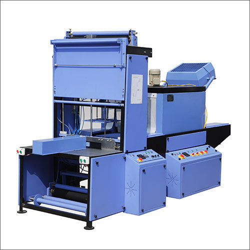 Blue Automatic Multiple Shrink Wrapping Machine