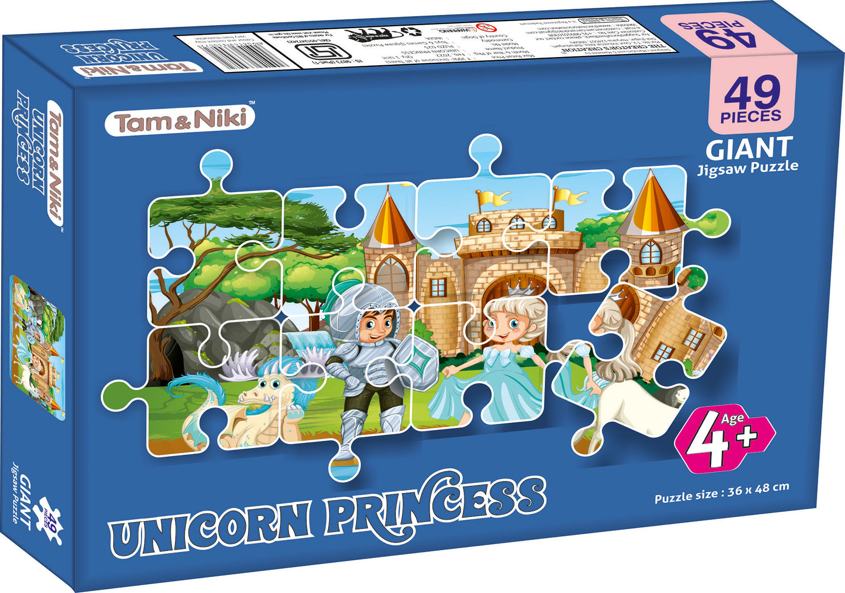 Tam And Niki Unicorn Princess Jigsaw Puzzle - Age Group: 4 +
