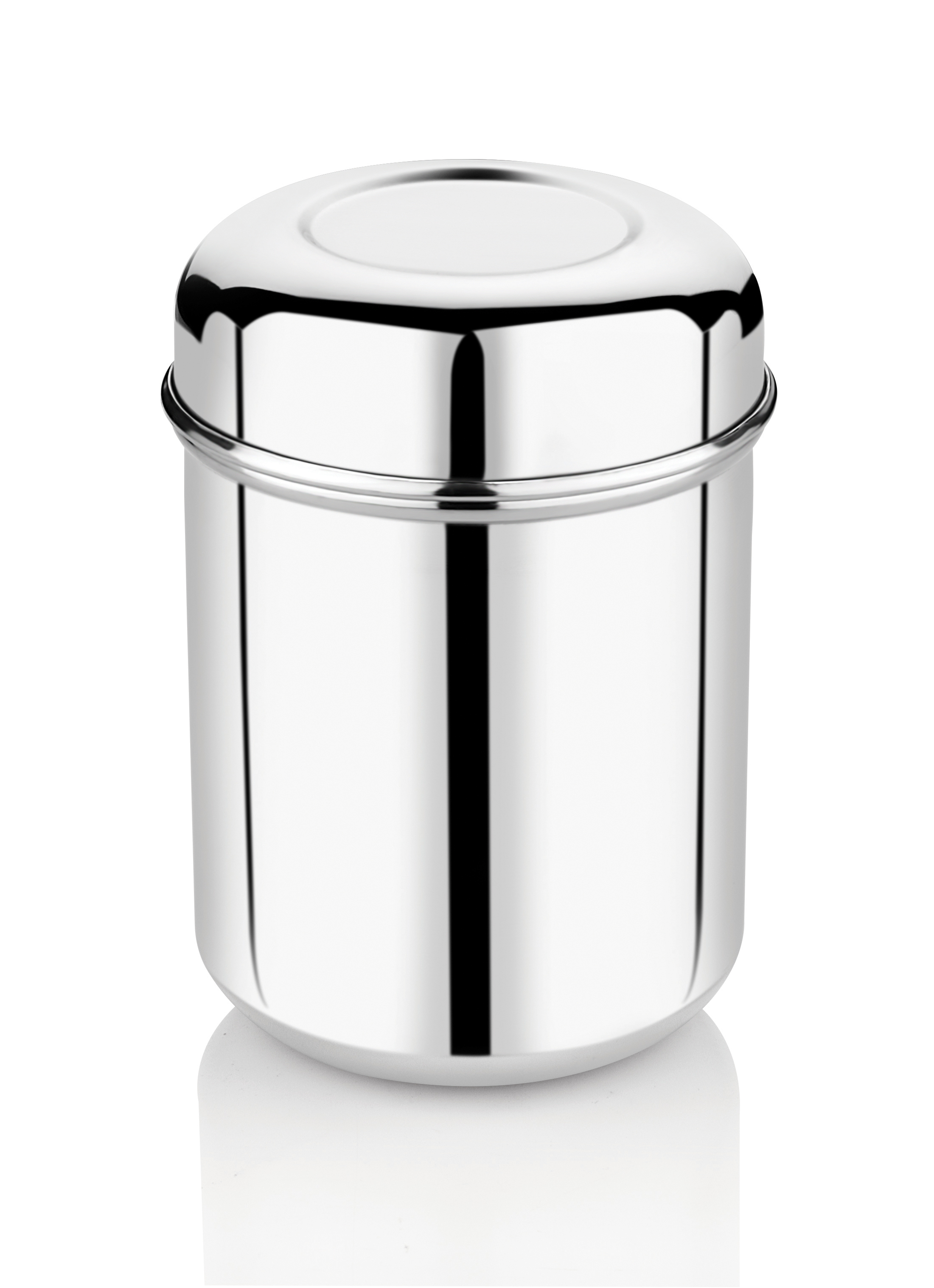 Russian Deep Dabba - Stainless Steel, 1.6 Ltr Capacity, Silver Color | Corrosion Resistant, Durable Design For Storing Sugar And Dry Food