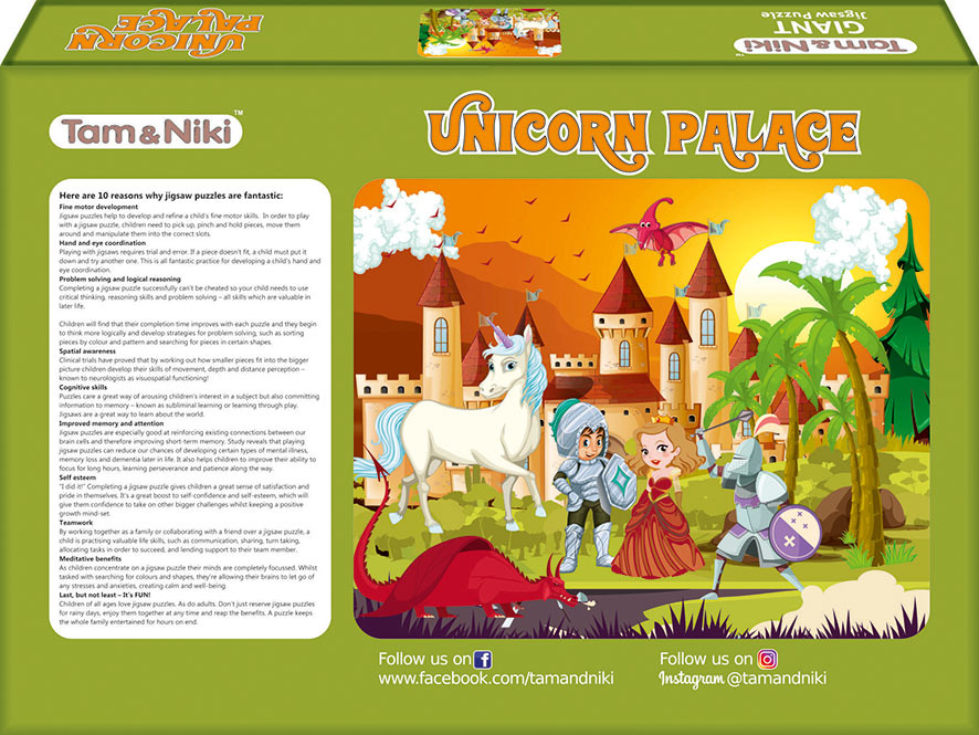 Tam And Niki Unicorn Palace Jigsaw Puzzle - Age Group: 4 +