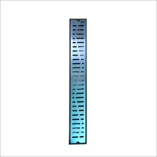 Bathroom Shower Drains - Stainless Steel, 450x105mm | Silver, Glossy Finish, Rectangular Shape