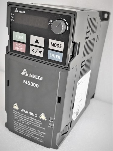 Delta VFD MS300 - Compact vector control drive, 40% size reduction, High performance, Built-in PLC capacity, USB Port for quick data transfer, Support for IM and PM motor control, Screwless wiring design for fast installation, STO function for enhanced safety
