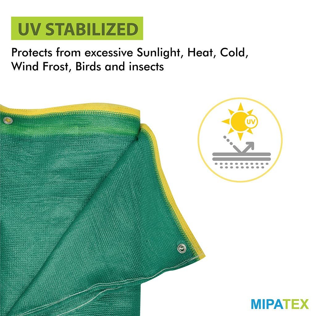 Mipatex Shade Net Green Net Greenhouse Net Agro Shade Net Garden Net Film Length: 50 Meter (M)