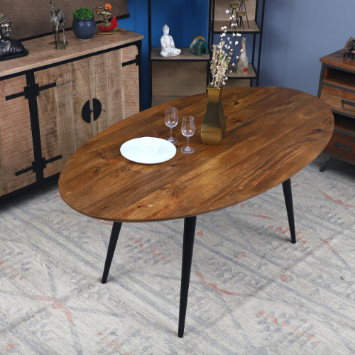 Handmade Oval Shaped Dining Table
