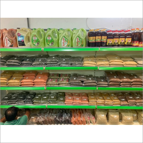 Grocery Display Rack - Steel Free Standing Unit | Rust Proof, Durable, High-quality Design For Supermarket Use