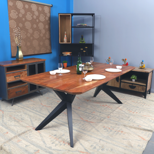हस्तनिर्मित नए युग की डाइनिंग टेबल