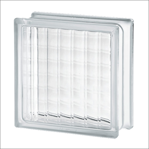 Cross Large Seves Glass Block - Glass Material, 190 x 190 x 80 mm Size, Clear Color, 80 mm Thickness | Solid Structure, Suitable for Home and Office