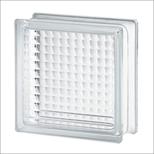 Cross Small Seves Glass Block - Clear Glass, 190 x 190 x 80 mm , Solid Structure, Exceptional Daylight Transmission, Durable Insulation
