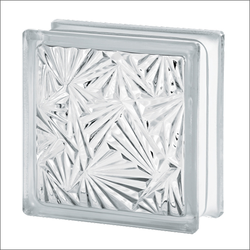 Cunies Seves Glass Block - Clear Glass, 190 x 190 x 80 mm, Clear Transparent | Hollow Structure, Glossy Surface, Ideal for Walls and Partitions