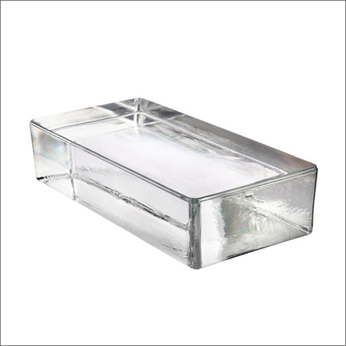 Solid Glass Brick - 24x11 cm, Clear Finish | Easy to Install, Interchangeable Design for Home & Office Use