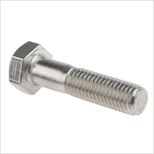 Hex Bolt Screw - Stainless Steel, 2 Inch Size, Hexagonal Head Type, Full Thread, Industrial Use