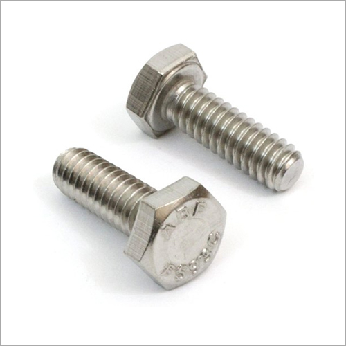 Hex Bolt Screw - Stainless Steel, 2 Inch Size, Hexagonal Head Type, Full Thread, Industrial Use