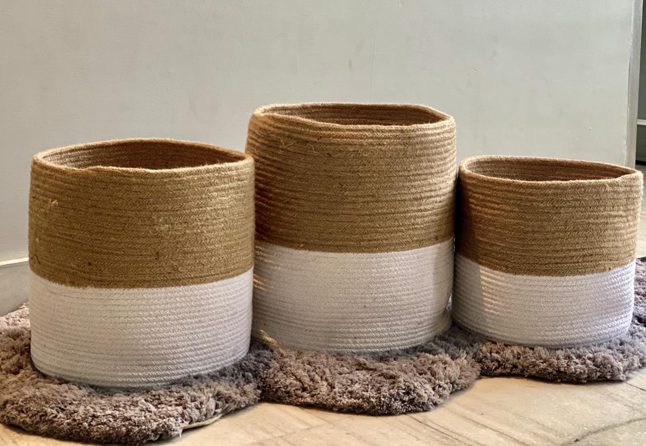 Washable Customized Decorative Jute Baskets