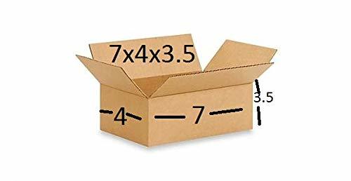 Box Brother - 3 Ply Corrugated Box 7x4x3.5 Inch | Brown Kraft Paper, Multipurpose Use, Durable For Shipping & Diy Gift Packaging