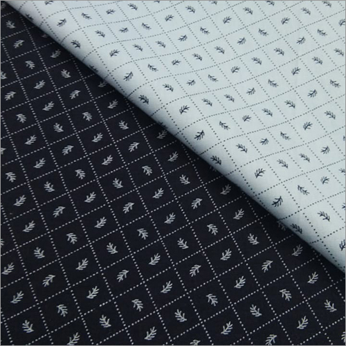 Quick Dry Leaf Print Cotton Shirting Fabric