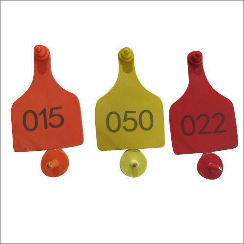 Cattle Ear Tag - Plastic Material | Easy Application, Convenient Record Keeping, Ideal for Age, Gender, Weight Tracking and Breeding Selection