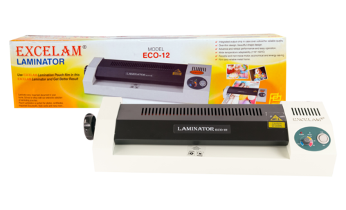 ब्लैक एक्सेलम इको 12 लैमिनेशन मशीन के साथ व्हाइट