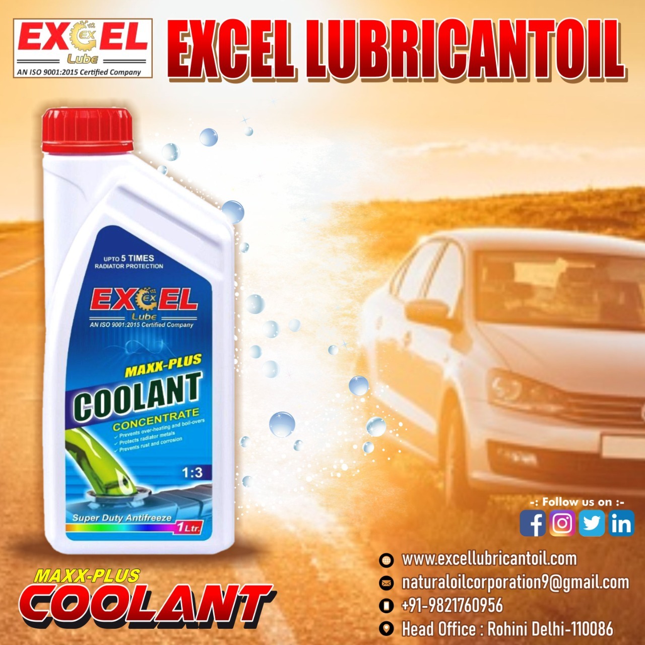 Green Coolant Oil - Ash %: 1.2