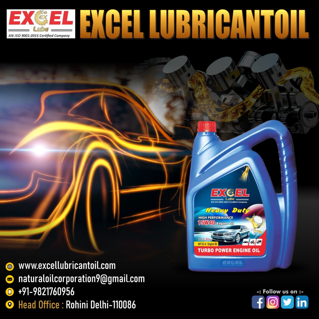 Excel 15w40 Oil Ex Power - Ash %: 2.0