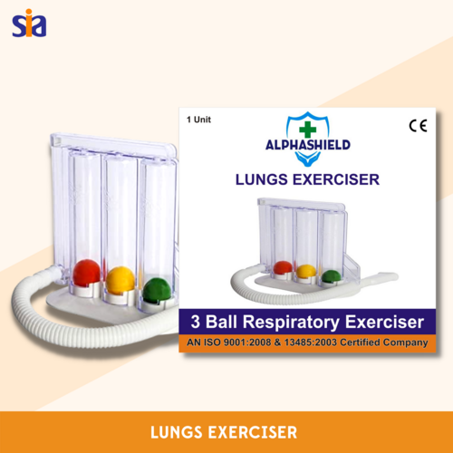 3 Ball Respiratory Exerciser - PVC Material, Manual Operation, Portable Design | Easy to Use, Transparent Chamber for Accurate Estimation